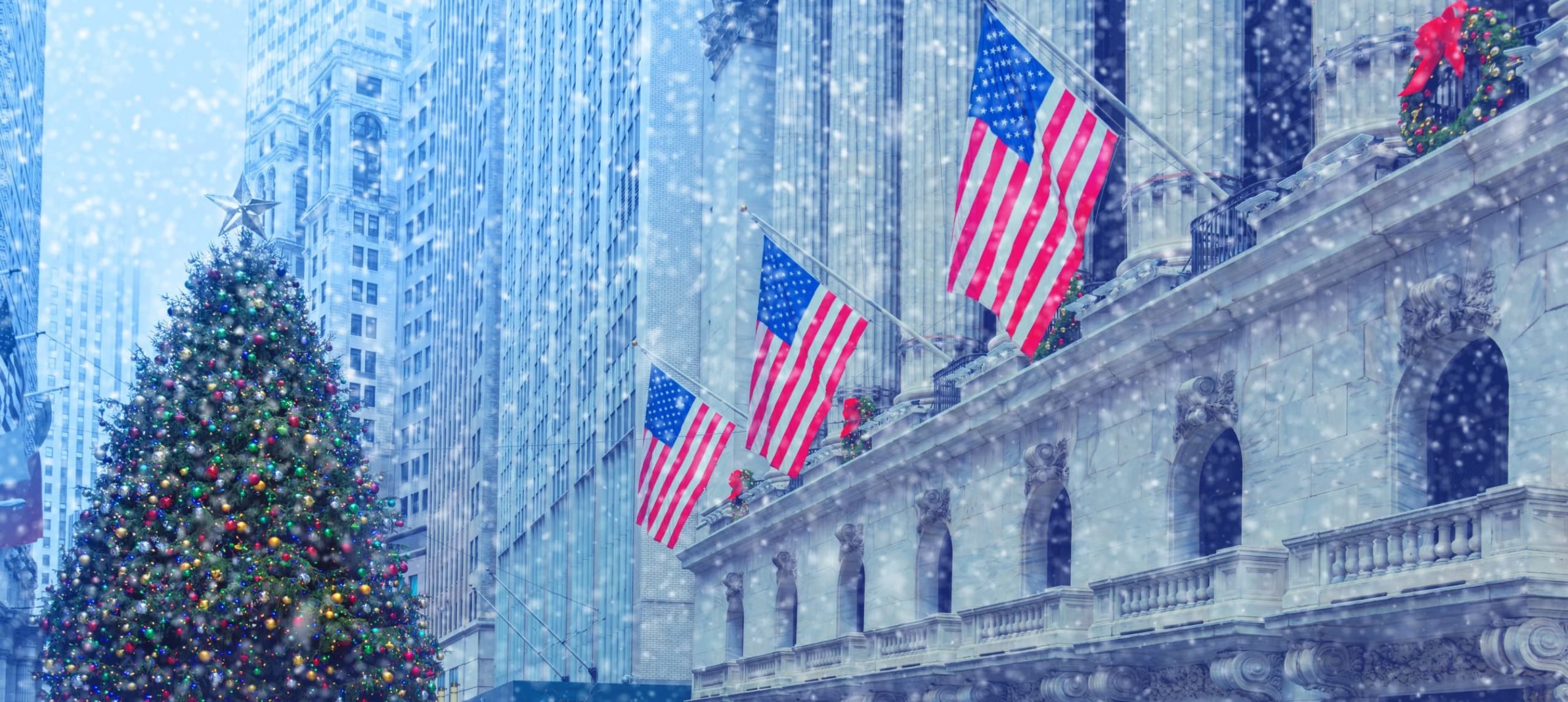 snowflakes falling in NYC