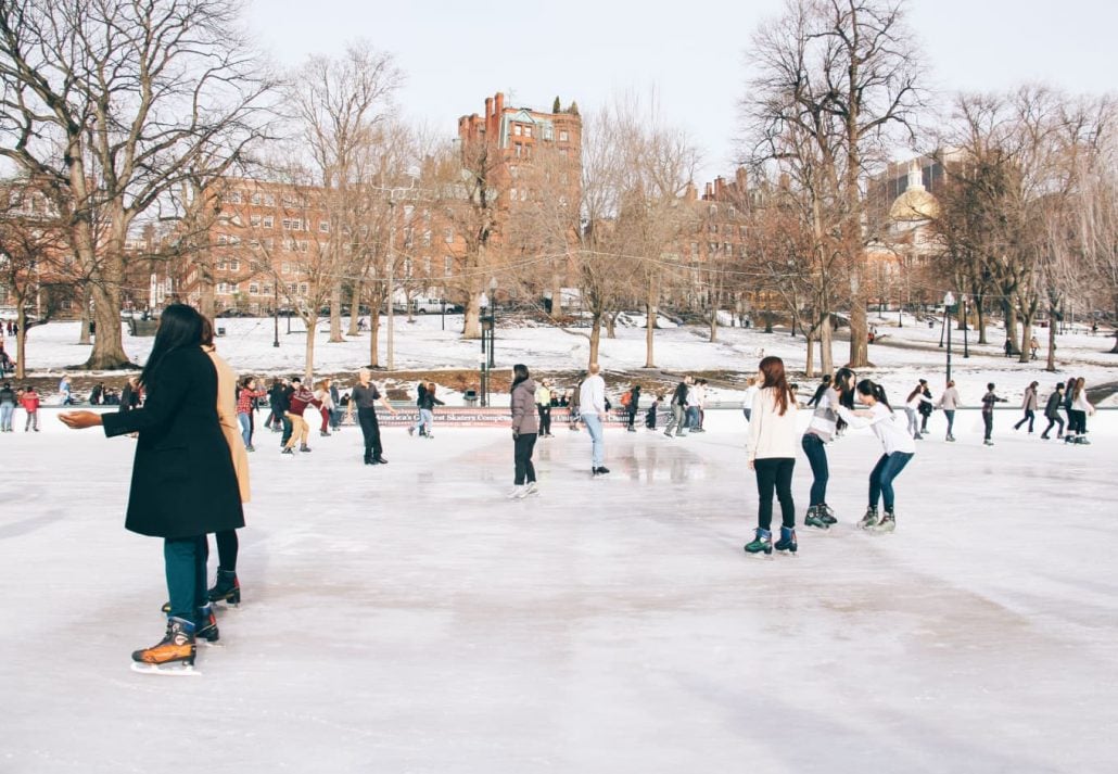 people ice skating in Boston
